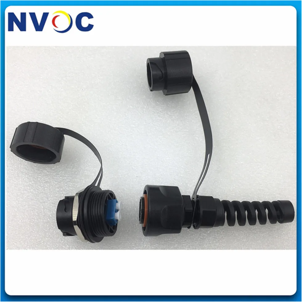 6 шт. IP67 ODVA-LC дуплексная перегородка ODVA LC DX волоконно-оптический адаптер с пылезащитной крышкой+ 6 шт. ODVA LC DX волоконно-оптический разъем