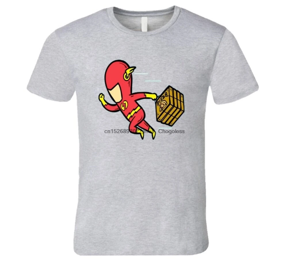 Забавная комиксная футболка с доставкой флэш фосо пицца|Мужские футболки| |