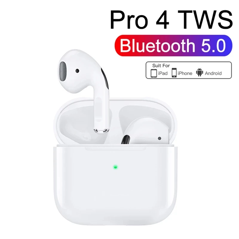 

NEW2022 Air Pro 4 TWS Wireless Earphones Rename Bluetooth 5.0 Mini Earbuds with Charging Case Sports Handsfree Headset for