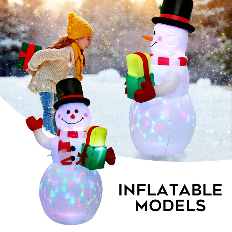 

Рождественское Надувное украшение, большой снеговик с воздуходувкой, домашнее и наружное Рождественское украшение для дома и сада, 1,55 м TN88
