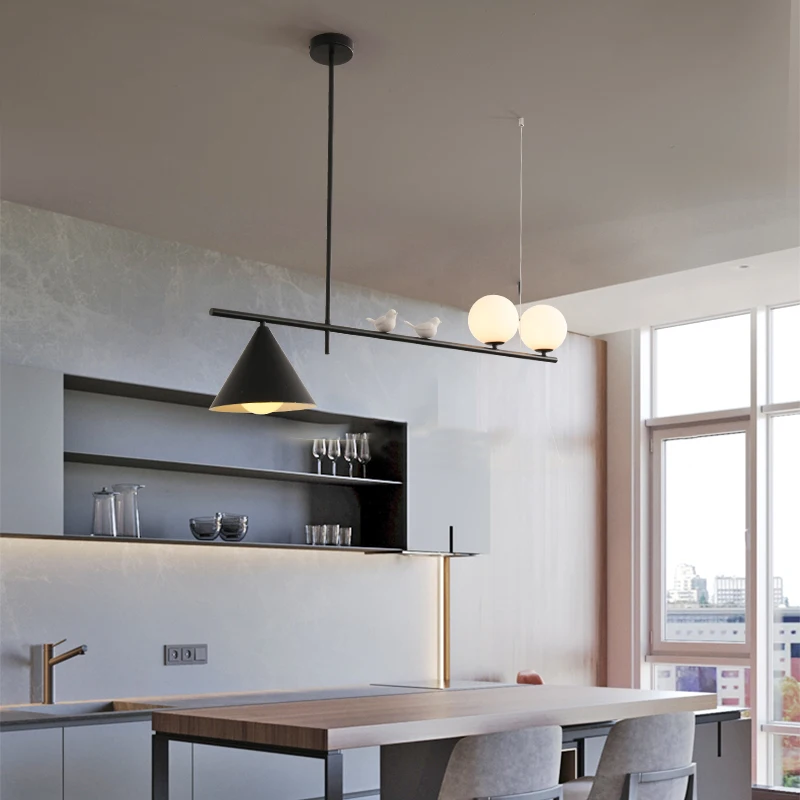 Скандинавская железная люстра современный светодиодный светильник креативное