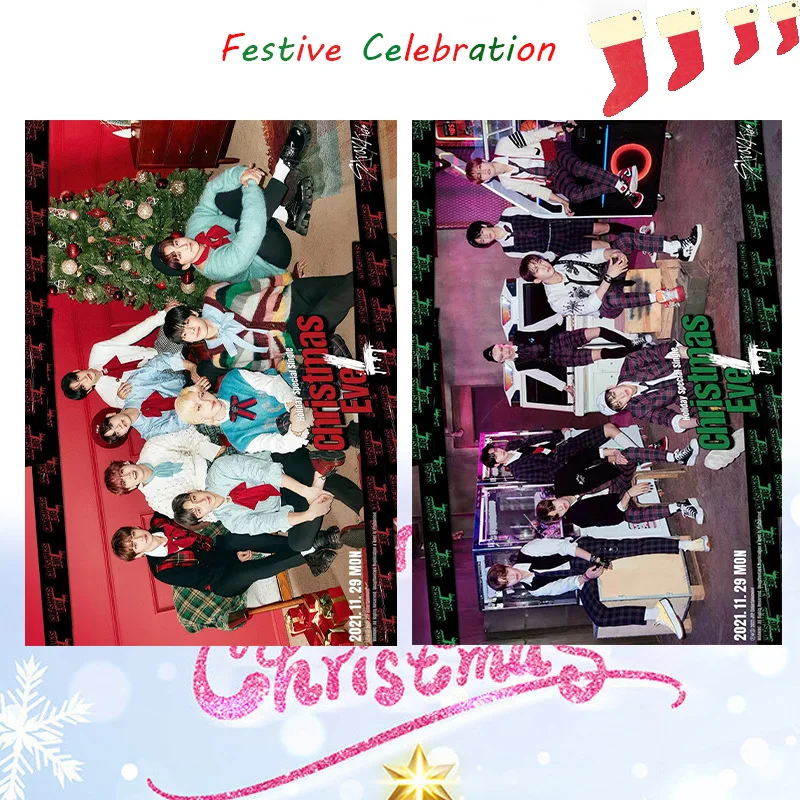 

2 шт./компл. Kpop бродячие дети Рождественский постер бродячие дети HD фото искусство картина стены фотообои детские подарки комната Домашний д...