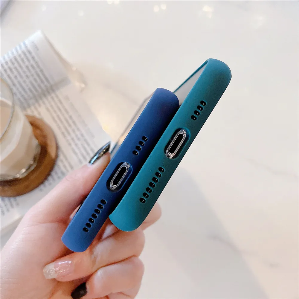 Силиконовый противоударный чехол контрастных цветов для телефона iPhone 11 Pro X XR XS Max