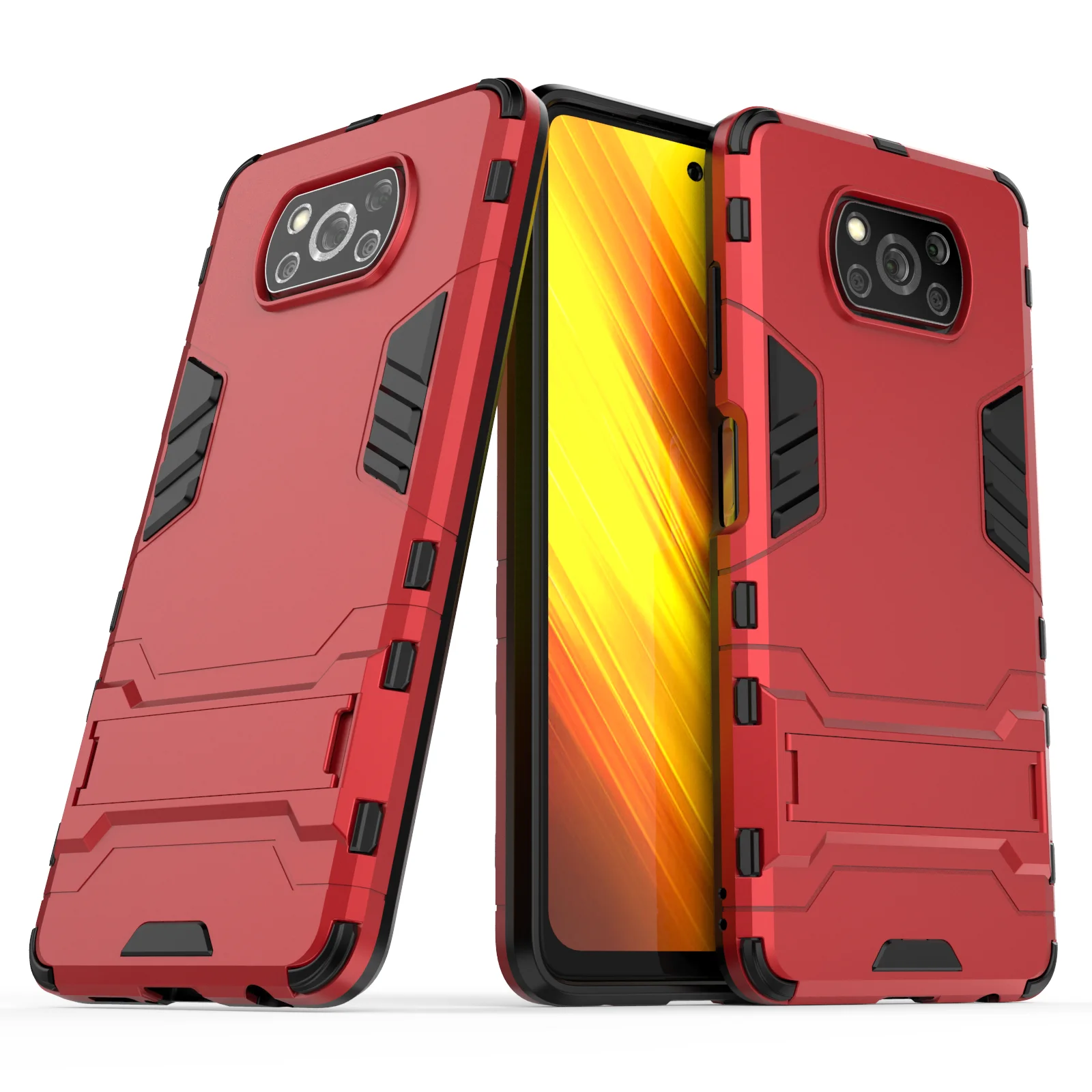 Kickstand чехол для Xiaomi poco x3 NFC Mi 9 10 CC9 Note Pro Lite Redmi 9s 8 8T 7 K20 K30 Max противоударный защитный