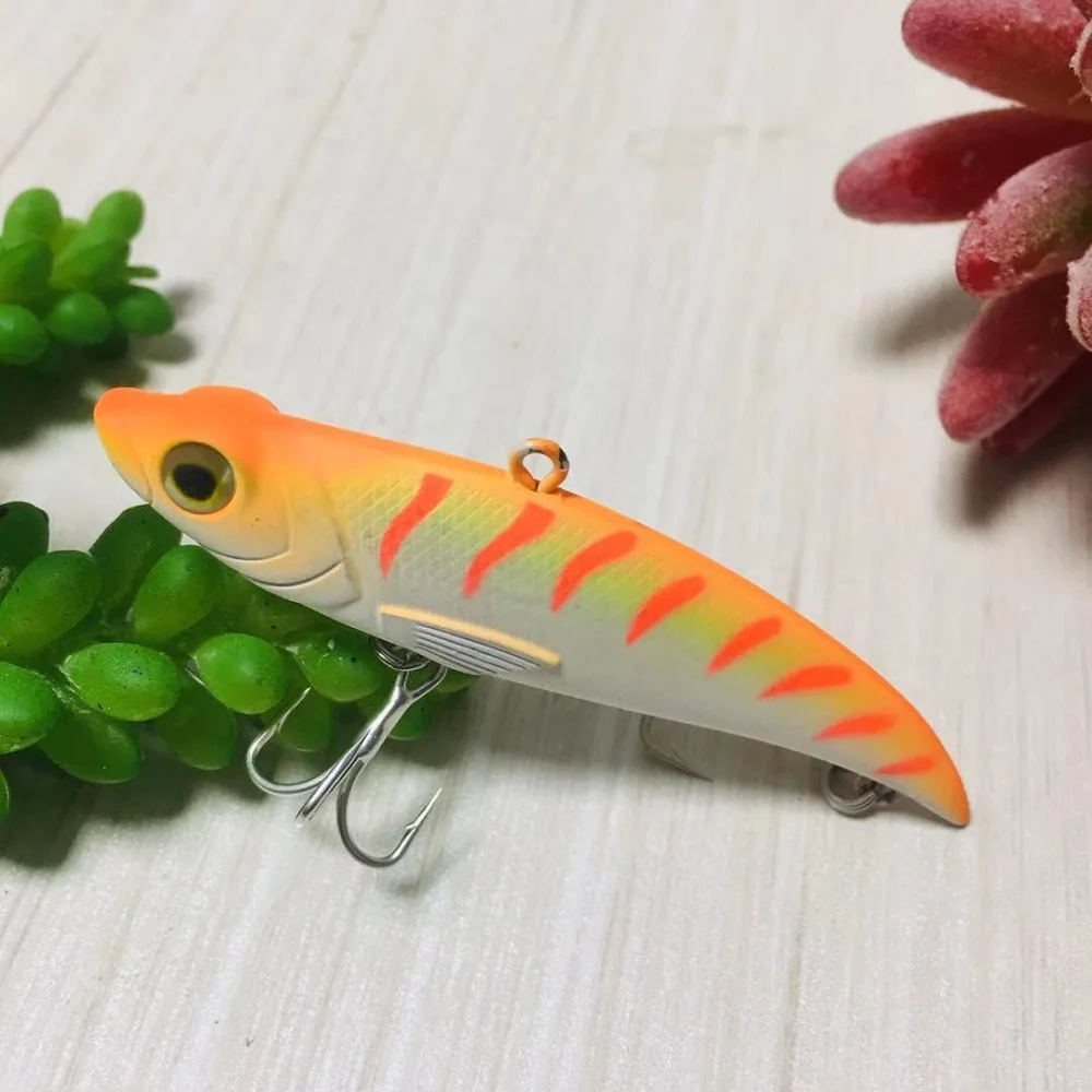 Lubit 2020 Winter Ice Fishing Lures 75mm 13g Sinking VIB slient Hard Bait Smith bay blue Wobbler Lure Pike Carp ratlin Baits | Спорт и