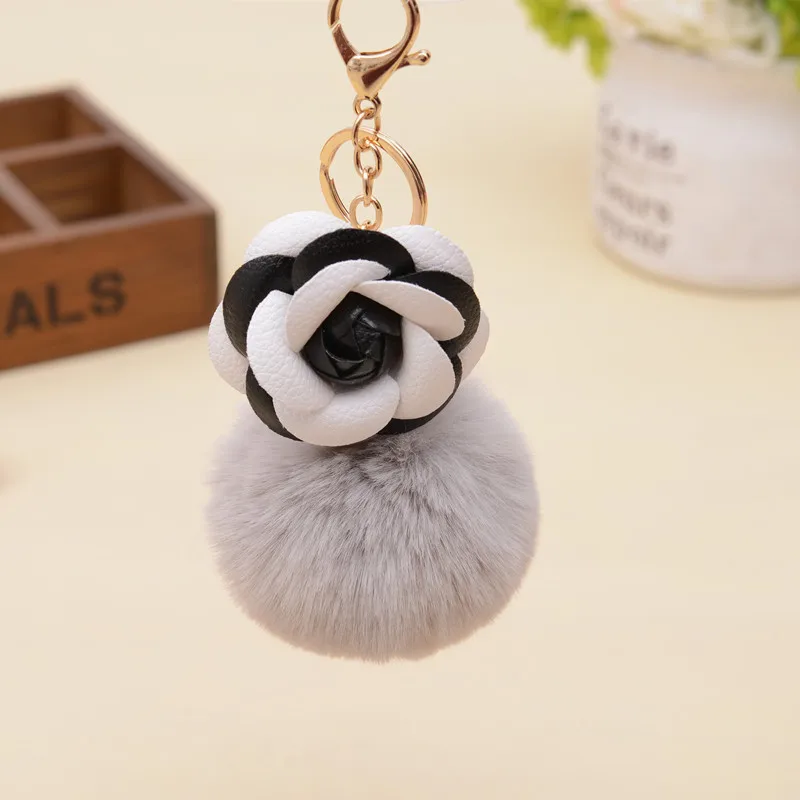 Милая деталь 8 см брелок с помпоном Подвески пушистым узором брелки из