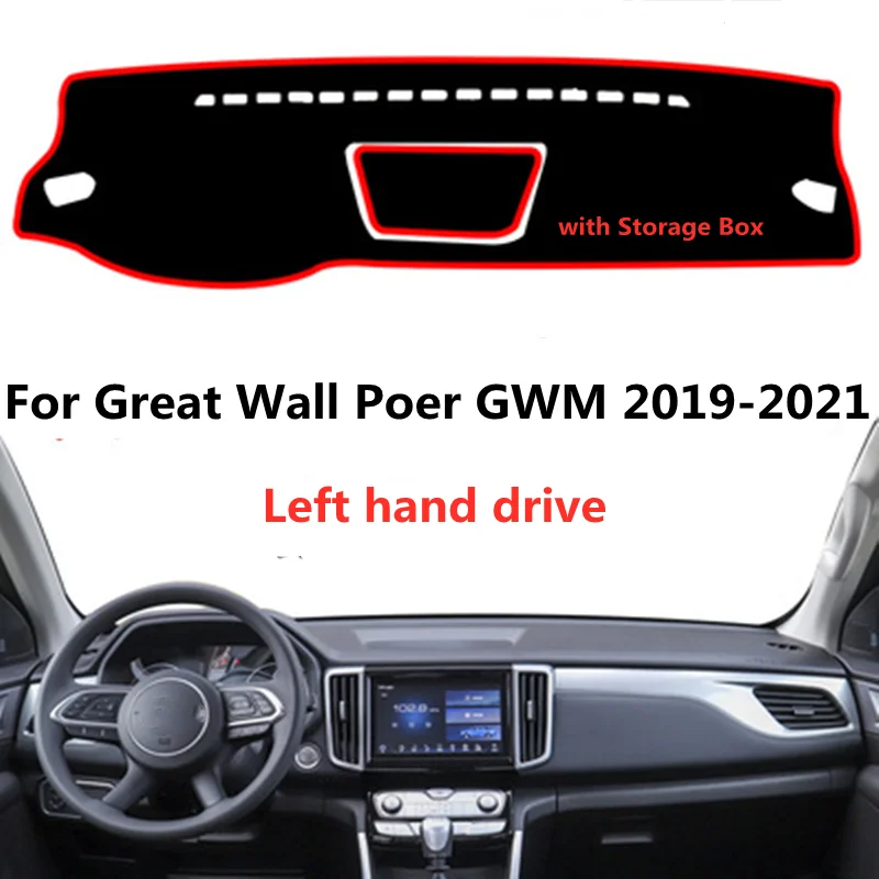 

3 Colors Taijs Left hand drive Car Dashboard Cover Dash-mat for Great Wall Poer Pao GWM With Storage Box 2019 2020 2021 Anti UV