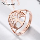 Dawapara Винтаж Нержавеющаясталь Древо жизни кольцо для Для женщин полые изменяемый цвет розового золота Регулируемые кольца для пар