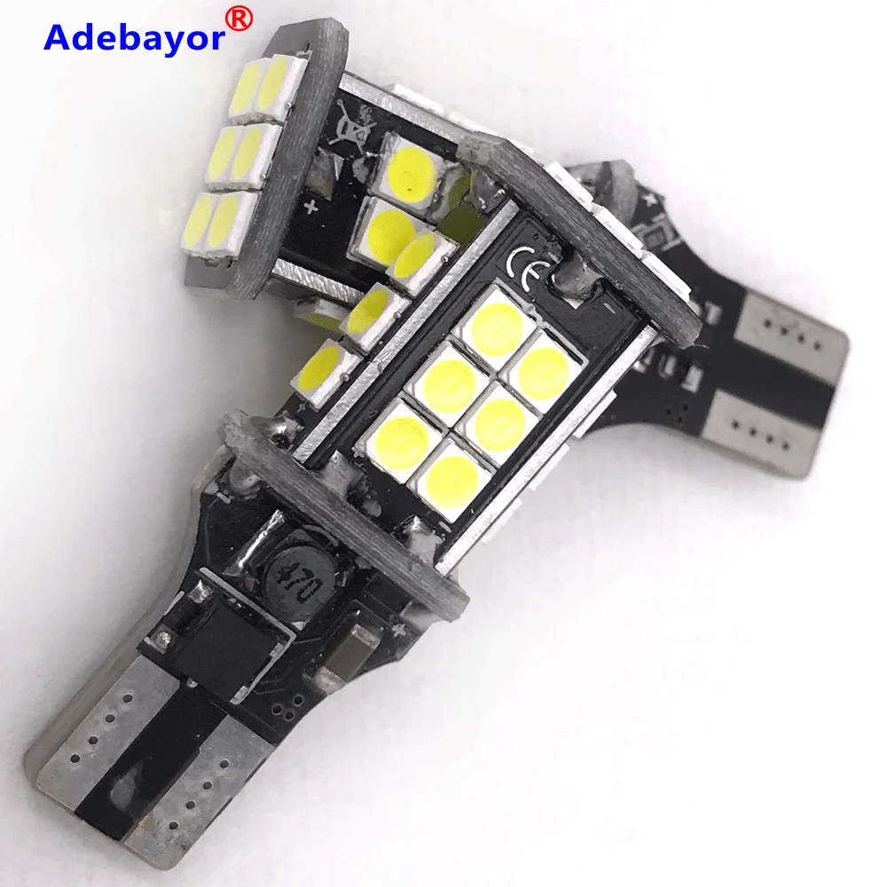 6 шт. супер яркий светодиодный CANBUS T15 W16W 921 912 3030 24 SMD без ошибок|Сигнальная лампа| |