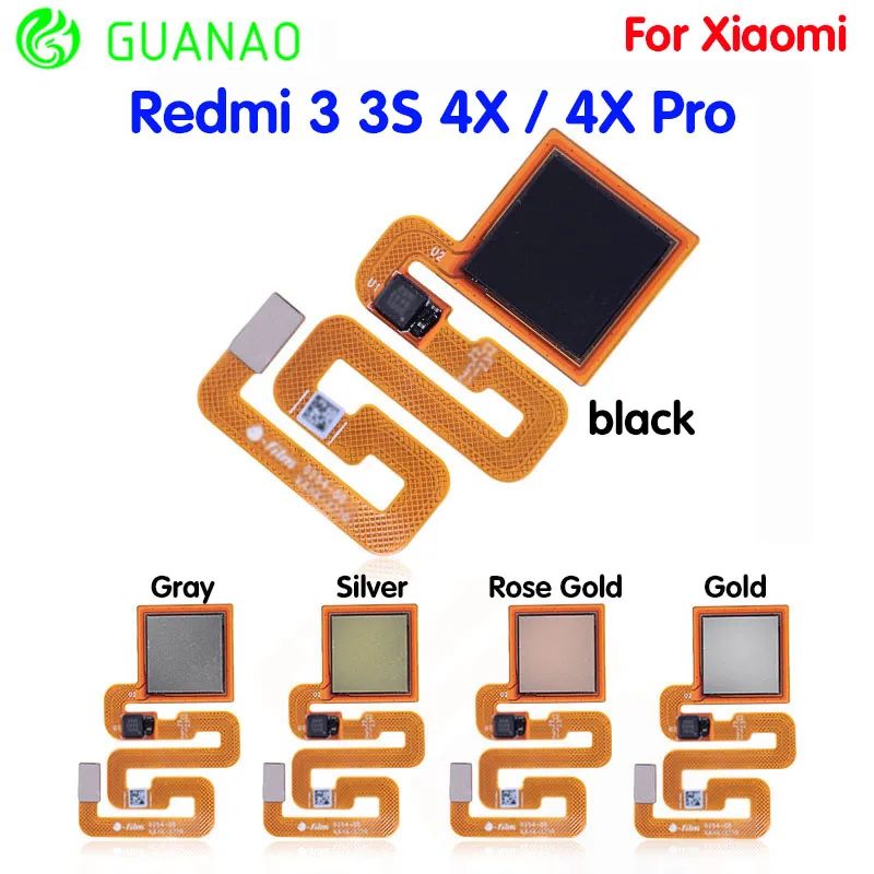 Датчик отпечатков пальцев гибкий кабель для Xiaomi Redmi 3 3S 4X/4X Pro Finger ID Touch гибкий кабель сменный кран запчасти