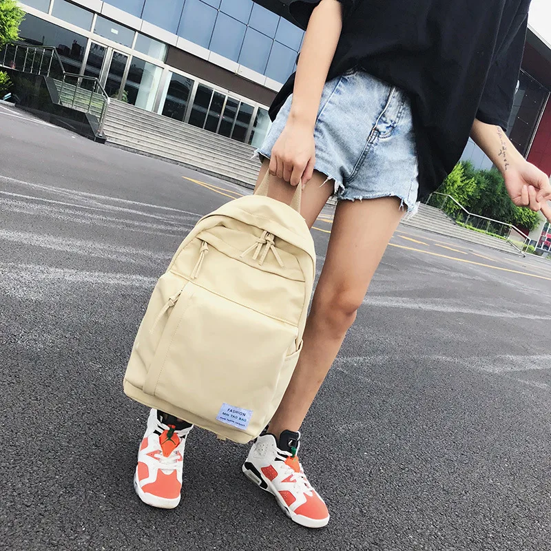 

Fashion Nylon Women Backpack School Bags For Teenagers Girls preppy style student Backpack Female Rucksack Mochilas Feminina