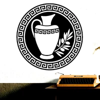 crative jug olive branch wall stickers vinyl greek art ornament decal for living room home decor self adhesive wall decal cn110