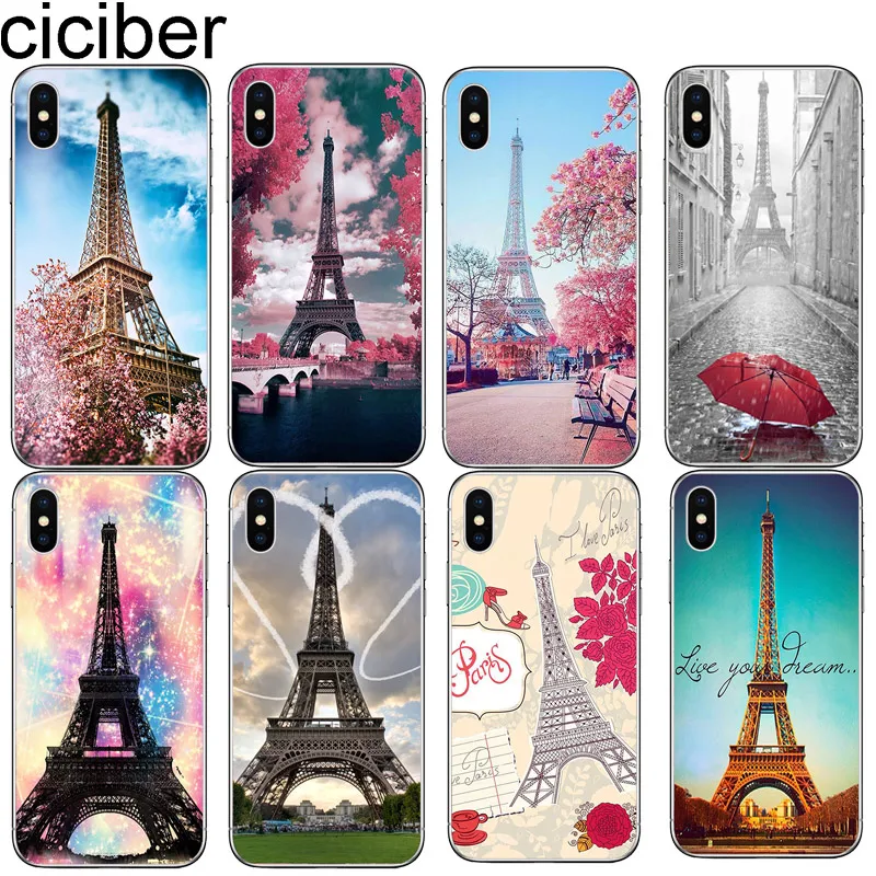Чехол для телефона cicibers Love Paris с Эйфелевой башней мягкий силиконовый чехол из ТПУ