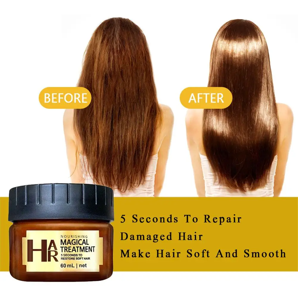 

60ml Hair Treatment Mask - Repairs Damage Restore Soft Hair For All Hair Types Keratin Hair & Scalp Treatment