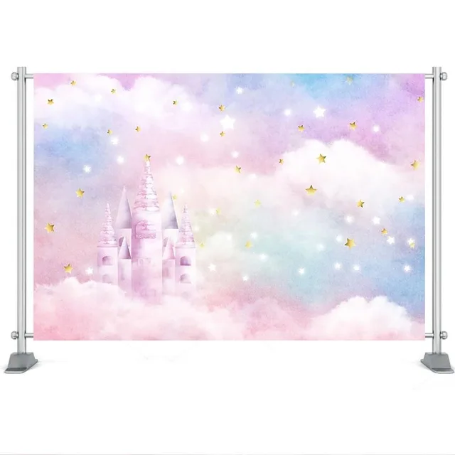 

Замок звездное небо фон для новорожденных День рождения портретной фотографии Фоновые украшения баннер