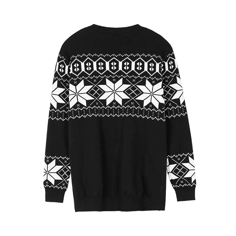 Свитер с вышивкой мужской вязаный свитер длинным рукавом Harajuku негабаритный