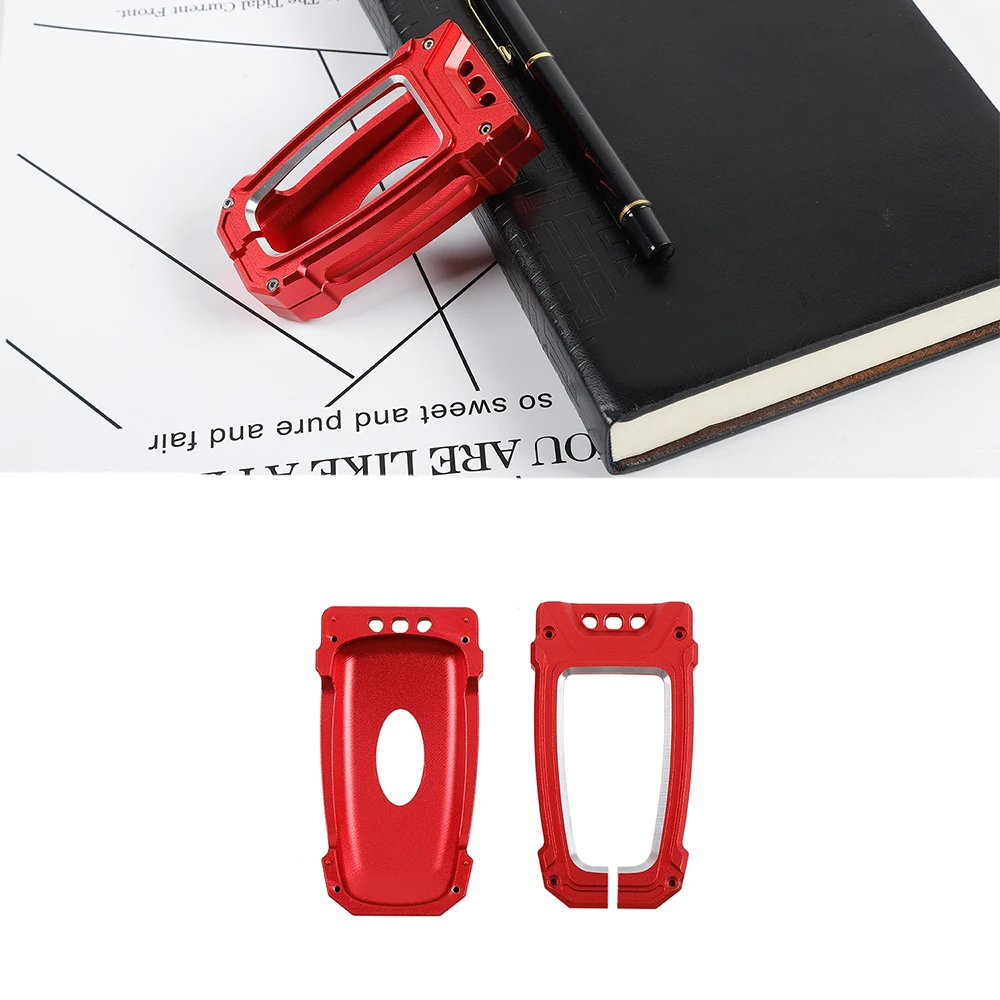 

Car Key Case Key Protective Case for Ford F-150 Raptor 2018 2019 2020 Car Interior Accessories Aluminum Alloy Red Black Silver
