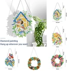5D двухсторонняя алмазная живопись, венок, цветок, алмазная картина сделай сам, художественное ремесло, домашняя стена, садовый декор, украшения, Алмазная мозаика, искусство