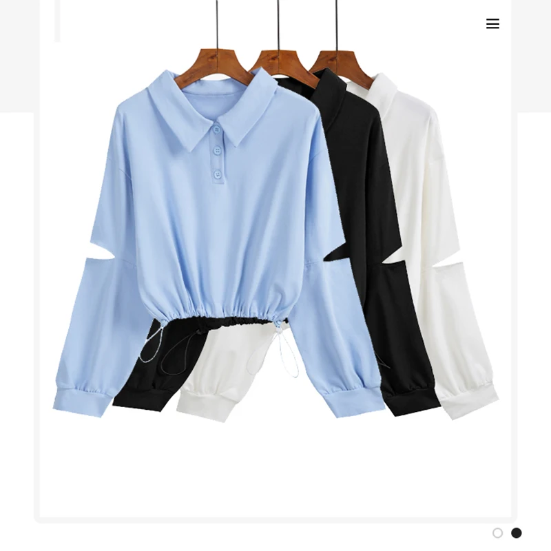 

HELIAR Polo рубашка Женский Топ с длинным рукавом 2020 harajuku рубашка короткие футболки одежда mujer y2k эстетический Топ женские футболки