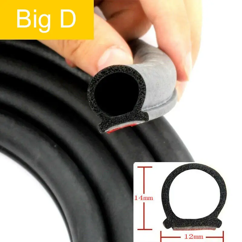 

1 Pcs Rubber 14mm*12mm*3meter Big D-shape Hollow Strip Universal Hot New