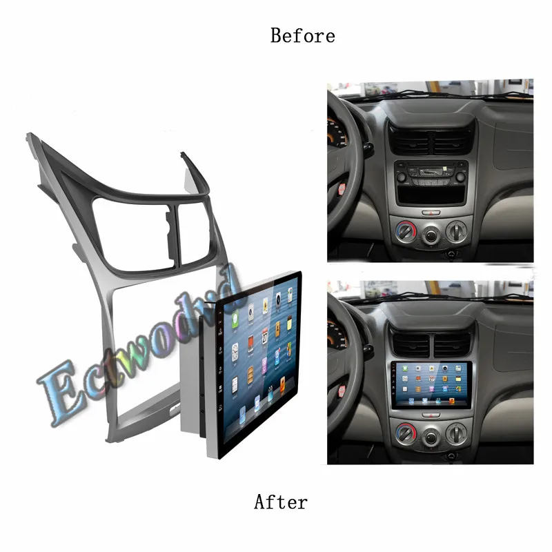 Special 9inch Car Radio Fascia Frame Dash Panel for Chevrolet Sail 2010 2011 2012 2013 Head Unit Refitting Stereo | Автомобили и