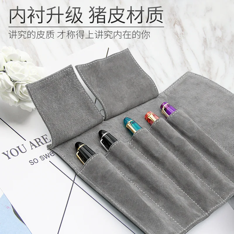 Чехол Wancher для ручек из натуральной кожи рулон 5 рулонов Подарочная коробка