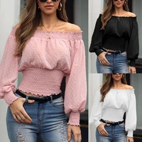zogaa 2021 new women sexy off shoulder long sleeve tshirt tops spring ladies loose t shirt autumn tops plus size 2xl