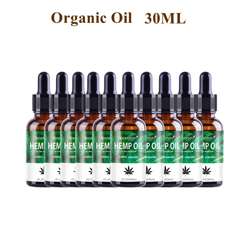 

Wholesale Organic Oil Hemp Oil for Pain & Stress Relief Bio-active Hemp Oil Drops Help Sleep Herbal Essence 30MLX10PCS