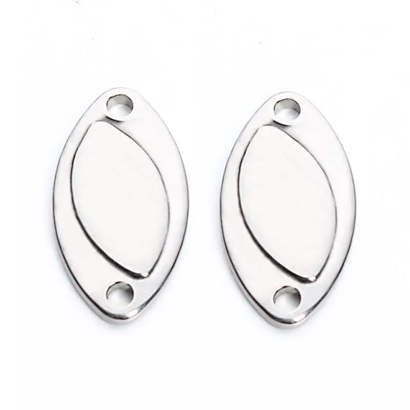 F3507 9x18mm LOULEUR 20 шт./лот серебряный цвет нержавеющая сталь круглый сердце квадратные подвески-соединители пустые штамповочные бирки для ожерелья Браслет - Окраска металла: F3507 9x18mm