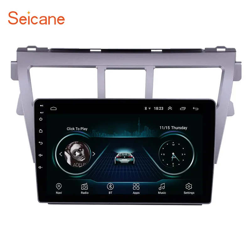 Автомагнитола Seicane 9 &quotдля Toyota VIOS автомагнитола с экраном дюймов на Android 2007 2008 2009