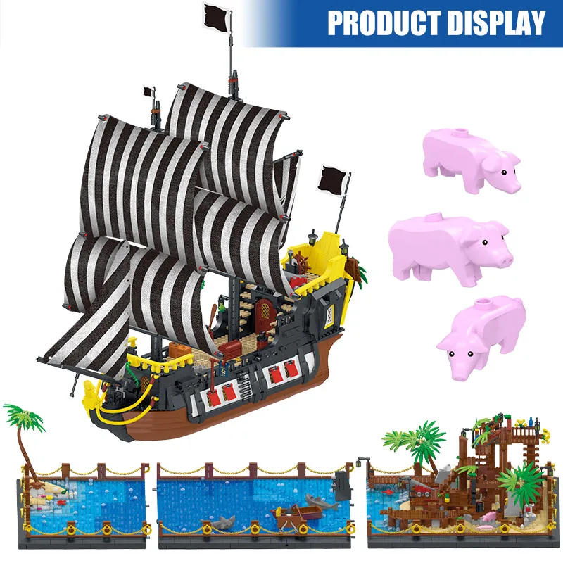 5937 шт. Пираты Карибского моря корабль серии фильмов большой попой Bay здание Мпц
