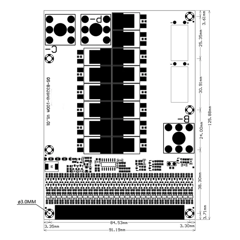 Литиевая балансировочная зарядная плата BMS 6S до 28S 18650 А 89 6 в регулируемая с