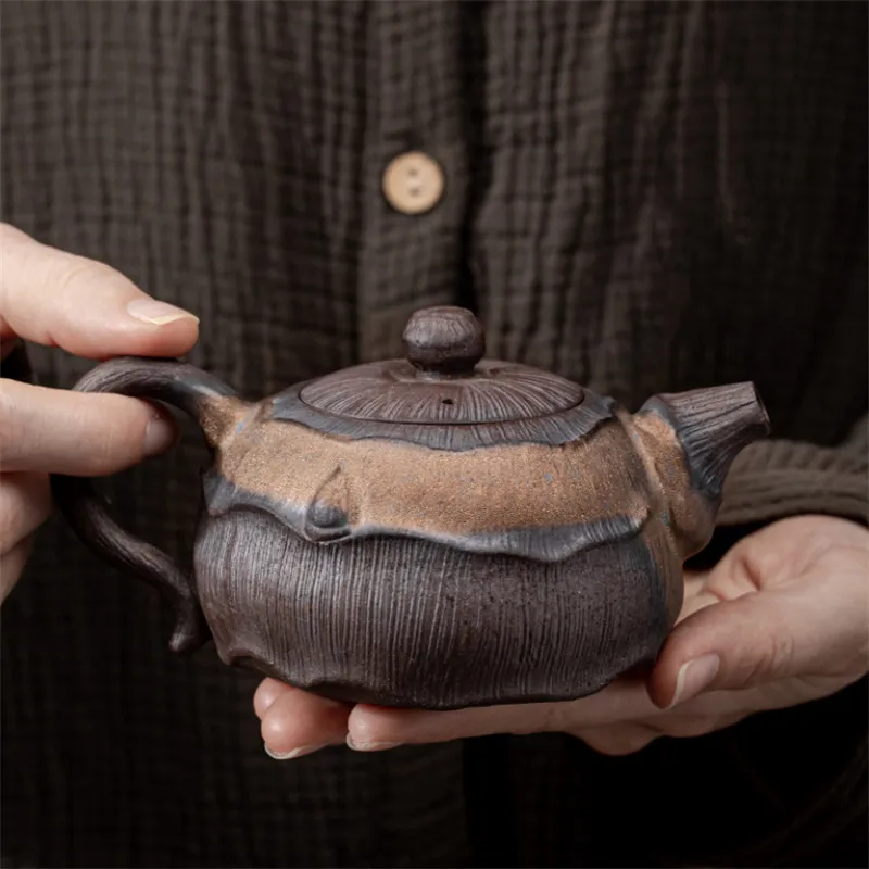 Керамический позолоченный Железный глазурь в японском стиле чайный горшок с