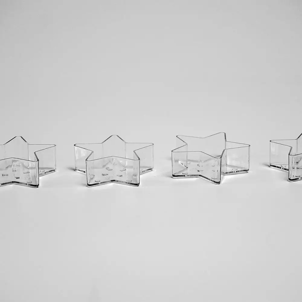 Рождественская звезда поликарбонатные DIY подсвечники 50 шт с фитилем для подсвечивания свечей