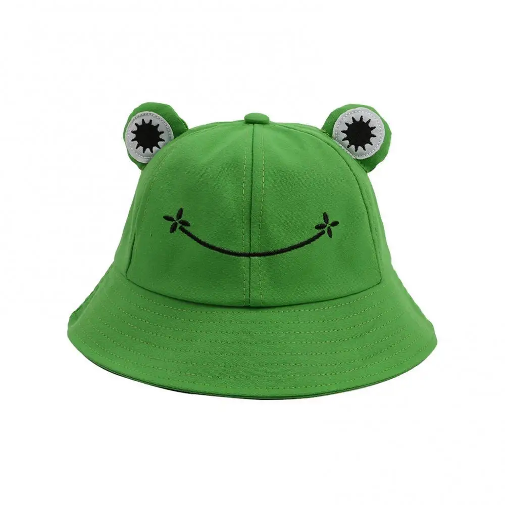 

Cute Frog Design Sun Protection Fisherman Hat Children Adults Outdoor Bucket Caps