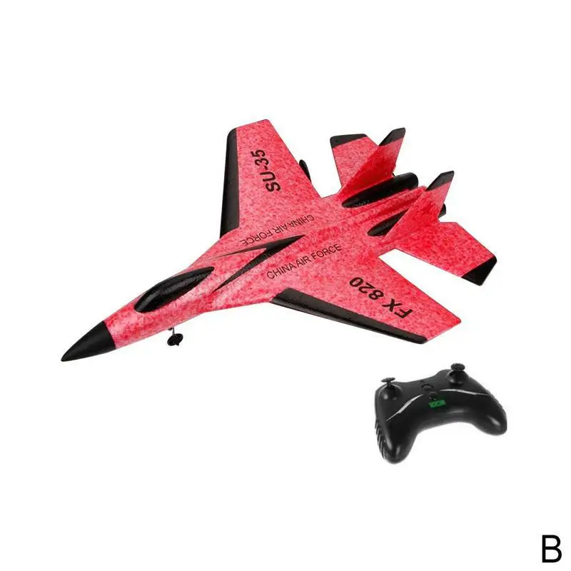 FX-820, 2,4 г, 2CH, SU-35, аэробика, скольжение, RC самолет, EPP, ремесло, электрический, RTF, радио, пульт дистанционного управления, хвост, толкатель, Квадрокоптер, самолет - Цвет: B
