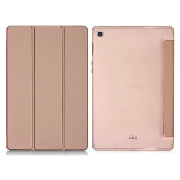 Rose gold Чехол-книжка для планшета, кожаный чехол для samsung Tab S5e 10,5 чехол, прозрачная задняя крышка для samsung Galaxy Tap S 5E чехол T720 T750 - Цвет: Rose gold