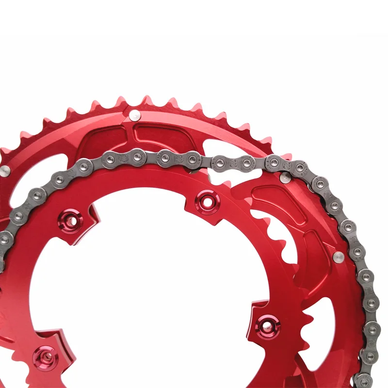 

SNAIL 50T/35T 110BCD Chainring Road bicycle Chainwheel Plate Double Oval Chain Ring 9/10/11S Ultralight Bike Parts Fit SRAM FSA