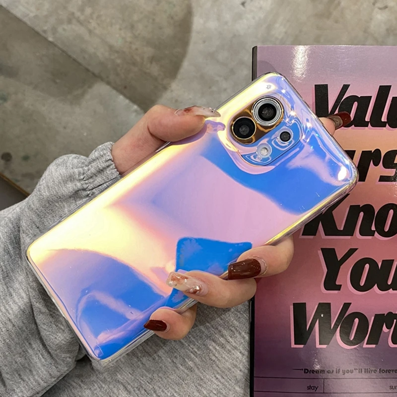 lovecom laser rainbow clear phone case for xiaomi mi 11t pro redmi note 11 pro 11s 10s 9 8 mi 12 pro poco f3 m3 soft back cover free global shipping