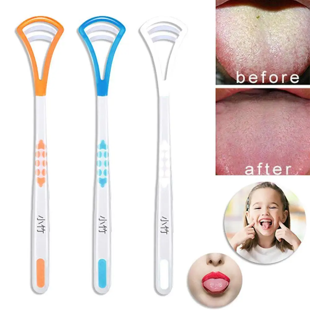 

1PC Dual Uses Tongue Cleaners Scraper Reusable Hygiene Care Toothbrush Mouth Breath Scraping Tongue Cleaning Brush