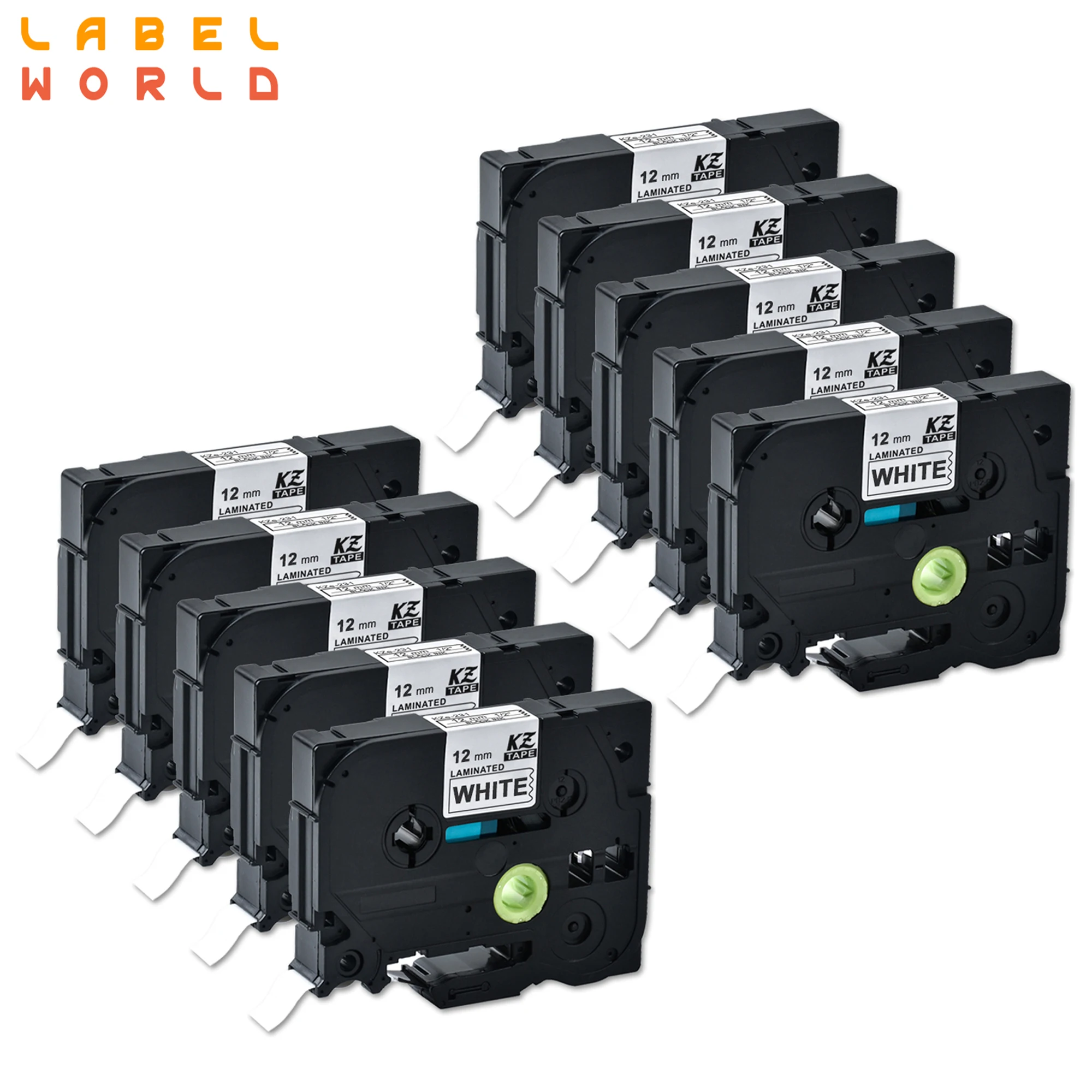 

10 шт., ламинированная лента для принтеров Brother P-touch tze 231 tz231 tze231
