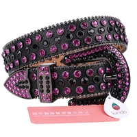 black belts with purple diamonds mens fashion belt rhinestone belts for women leather designer luxury boucle de ceinture femme