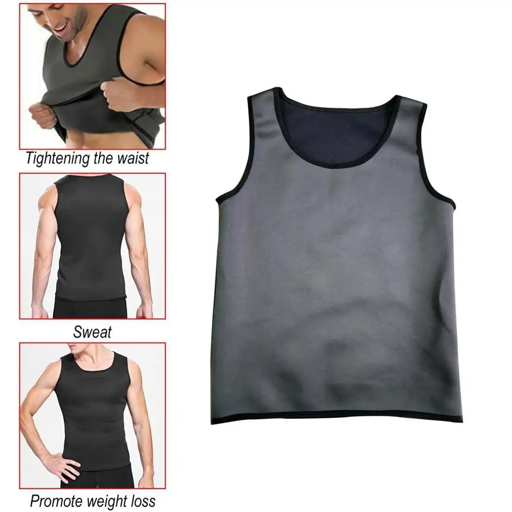 Мужской утягивающий жилет из неопрена для массажной сауны пояс похудения
