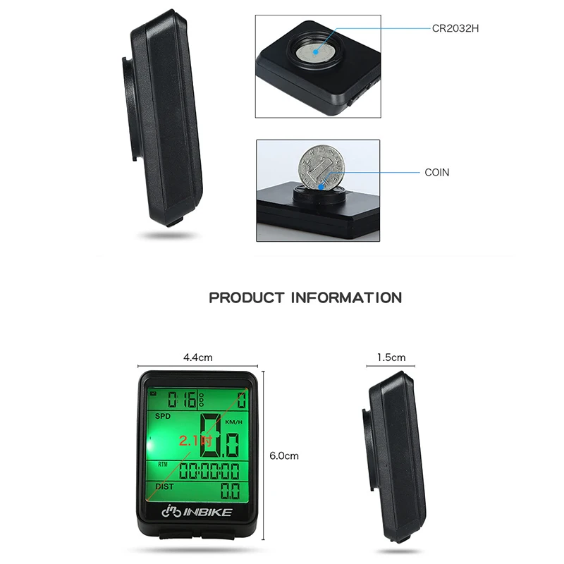 Велокомпьютер Inbike водонепроницаемый беспроводной и проводной LED цифровой счетчик скорости MTB велосипедный спортивный стоп-вотч одометр спидометр часы.