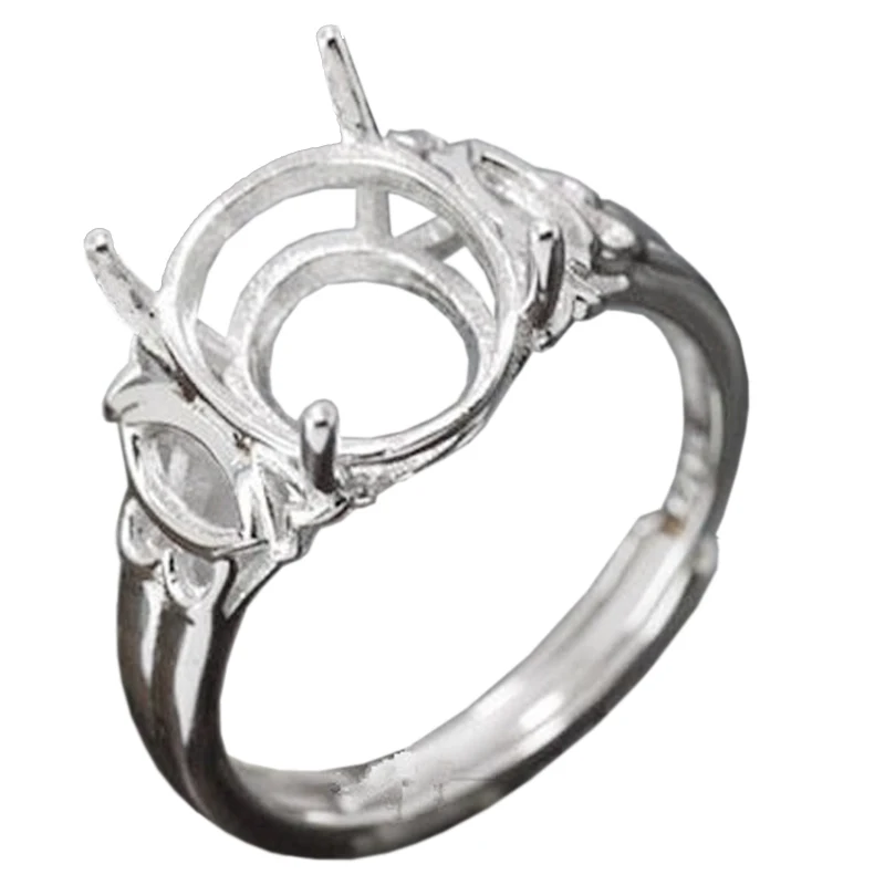 BAIHE 925 пробы посеребренное золото около 10x11 овальный кабошон полукрепление