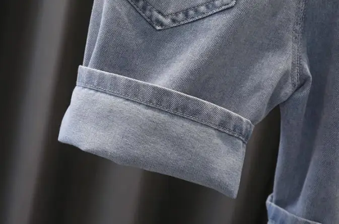 

Kids Denim Shorts 2021 New Summer Letter Printing Soft Cotton Sport Shorts For Boys Shorts Wear Girls Shorts Size:90-140