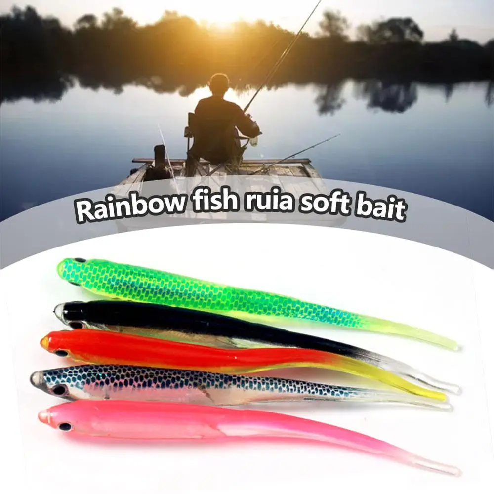 

5 Pack Bionic Soft Fish Luya Bait 2.6G9.5Cm Soft Worm Bait Freshwater Tipped Mouth Fake Fishing Tools