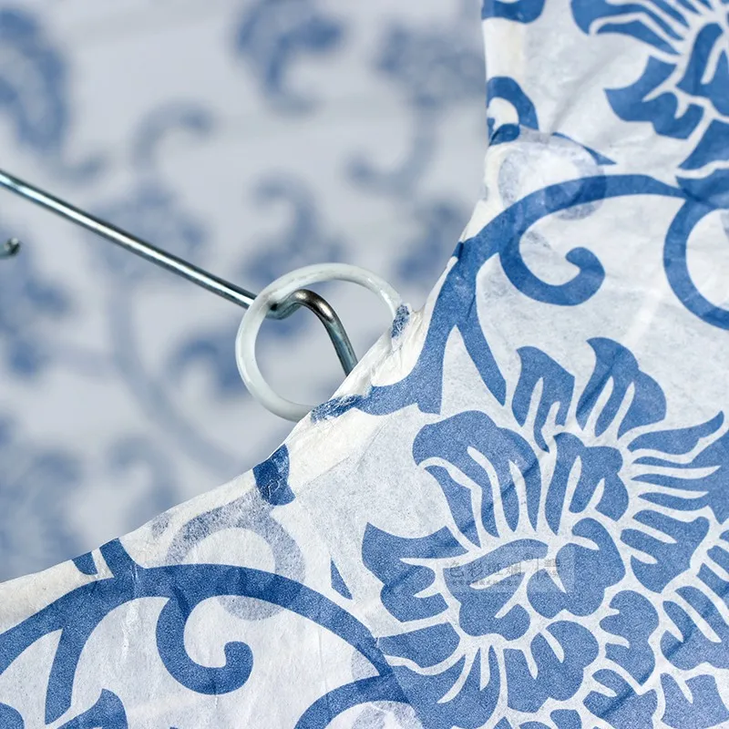 Новый 20/30/40 см Печатный &quotсиний и белый фарфор&quot Круглый Китайский бумажный