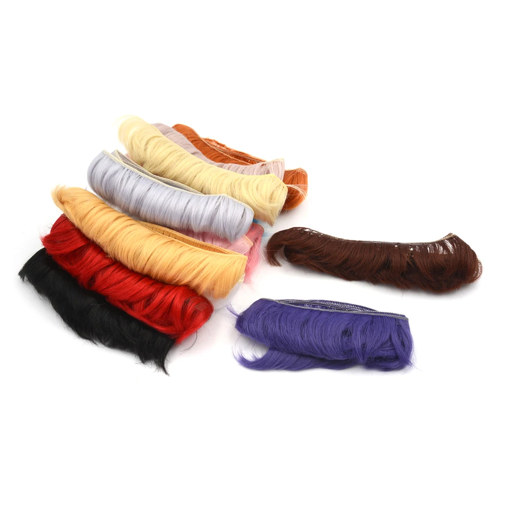 5x100 см новейшая кукла короткие вьющиеся волосы сделай сам с бахромой натуральные