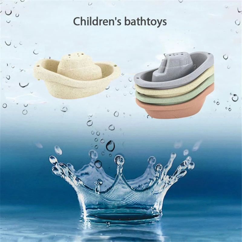 

6Pcs Baby Boy Stacking Cup Classic Toddler Toys Children's Bathroom Floating Boat Bath Toy Kids Christmas Gift